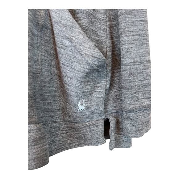 Spyder Hoodie Athletic Top Shirt Workout Gym Athleisure Sports Gray Pullover M - Picture 2 of 5